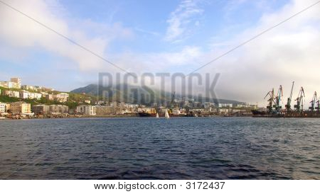 Øen Sakhalin.The by Holmsk.
