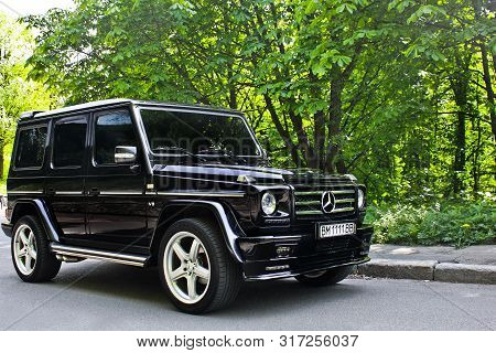 Kiev, Ukraine - September 9, 2013; Mercedes-benz G500 Amg In The City