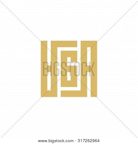Aga Letter Based Logo Icon. Monogram Square Alphabet - Vector