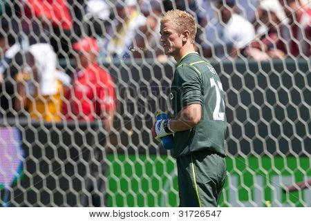CARSON, CA. - 24 luglio: Manchester City FC G Joe Hart #25 durante il gioco World Football Challenge su