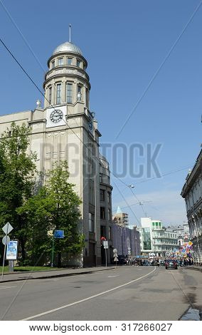 Moscow, Russia - May 9, 2019:ilyinka Street In The Center Of Moscow
