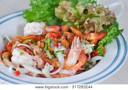Shrimp Salad Or Spicy Salad, Thai Food