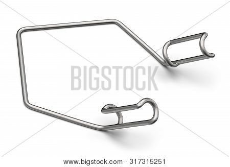 Wire Retractor Isolated On White. 3d Rendering