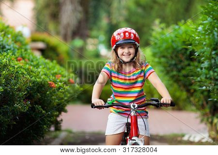 Kids On Bike. Child On Bicycle. Kid Cycling.