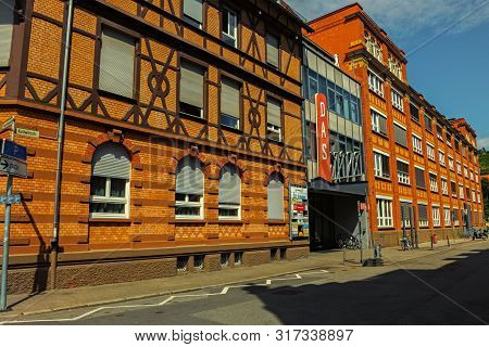 Esslingen,germany - August 11,2019:kollwitzstrasse This Is The Old,big Dick Areal,which Contains A C