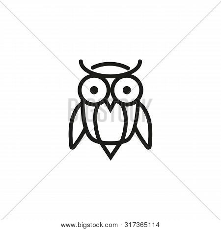 Owl Line Icon. Bird, Animal, Predator. Zoo Concept. Can Be Used For Topics Like Horror Movie, Hallow