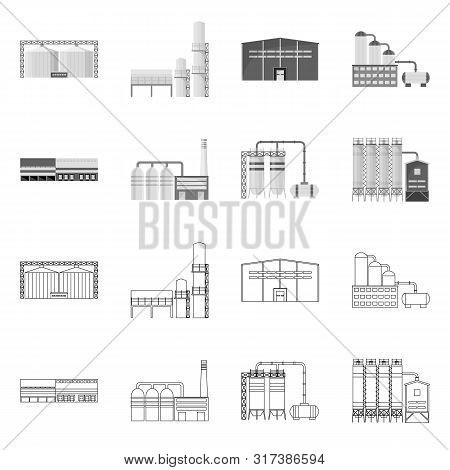 Isolated Object Of Production And Structure Sign. Set Of Production And Technology Vector Icon For S