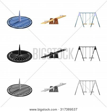 Vector Illustration Of Urban And Street Icon. Set Of Urban And Relaxation Stock Symbol For Web.
