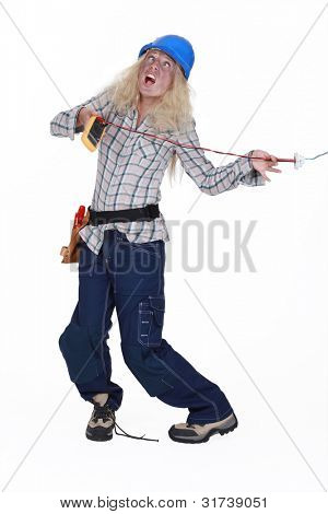 electrocuted Elektriker