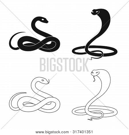 Vector Design Of Mammal And Danger Sign. Collection Of Mammal And Medicine Stock Vector Illustration