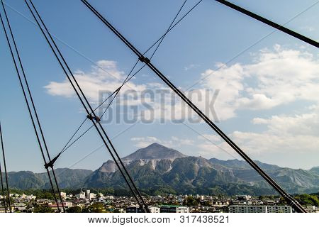 A View Of Mt. Buko With Its Mining Scars, Taken From The Suspension Bridge That Leads Into Chichibu 