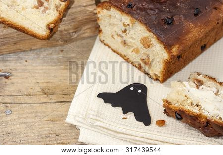 Barmbrack Or Bairin Breac Is A Traditional Irish Sweet Yeast Bread With Grapes And Raisins, Often Ea