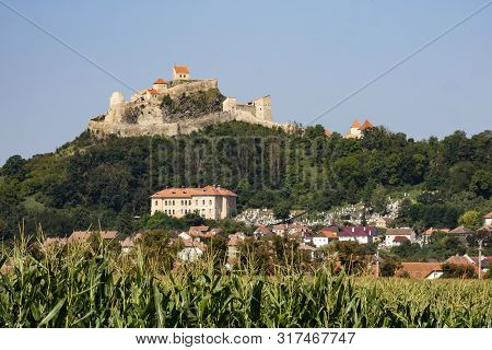Rupea, Romania - August 21st, 2018: The Rupea Citadel, One Of The Oldest Archaeological Sites In Rom