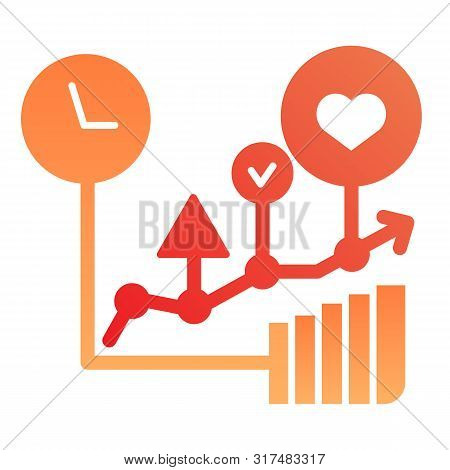 Commodity Turnover Flat Icon. Business Graph Color Icons In Trendy Flat Style. Trade Schedule Gradie