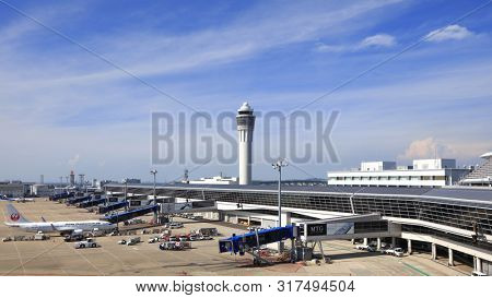 Nagoya,Japan-August 9,2019.Centrair Nagoya International Airport, Nagoya, Japan is rated sixth best airport in the world in 2019.