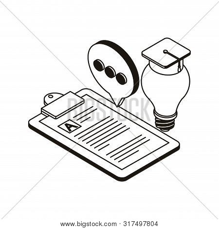 Set Of Icons With Curriculum Vitae On White Background Vector Illustration Design