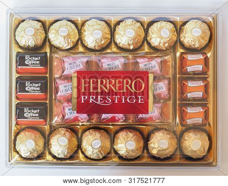 Alba - Aug 2019: Ferrero Prestige Chocolate