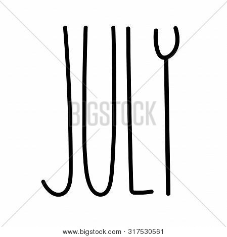 Seasonal Calendar Typography Template Text Lettering Month