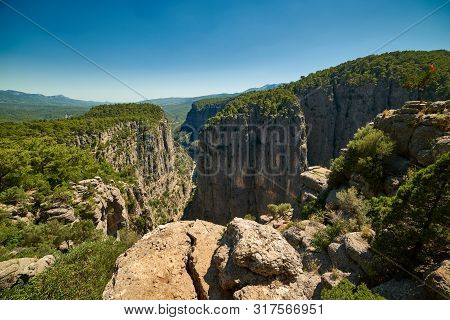 Tazi Canyon In Antalya On Sunny Day