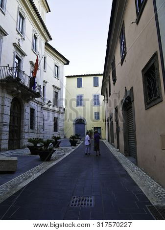 3 August 2019-orte-italythe Beautiful City Of Orte, An Ancient Lazio Village On The Border With Umbr