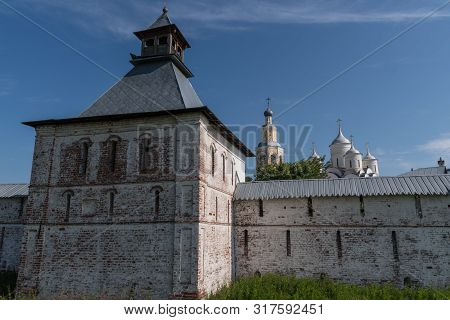 Water Tower And Wall Of Spaso-prilutsky Monastery In Vologda, Russia