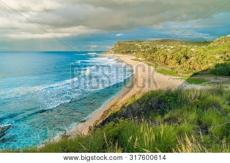 Landscape With Boucan Canot Beach At Reunion Island, Africa
