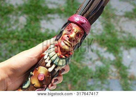 Decorative Inca Tarka Peru Wooden Joss Stick.