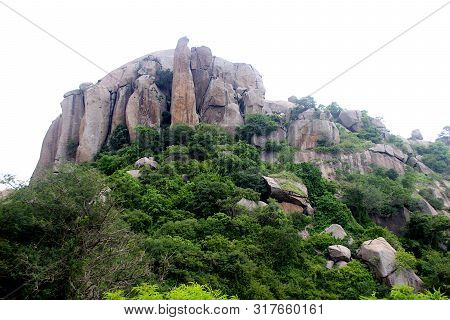 Interesting Rock Formation On Hill At Ramagiri Near Ramanagara, Karnataka, India, Asia