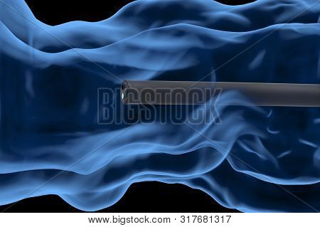 Colonoscopy Technology Concept With 3d Rendering X-ray Endoscope Inside Of Intestine