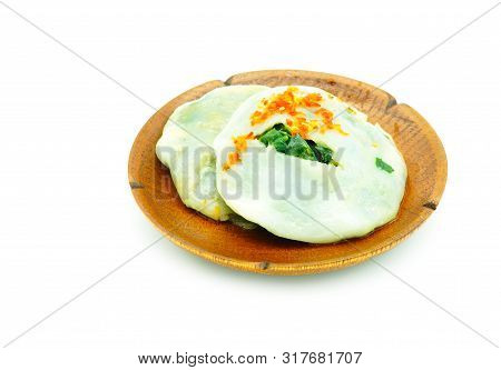 Freshly Baked Guichai, Chinese Dumpling Made From Flour And Vegetable Isolated On White Background