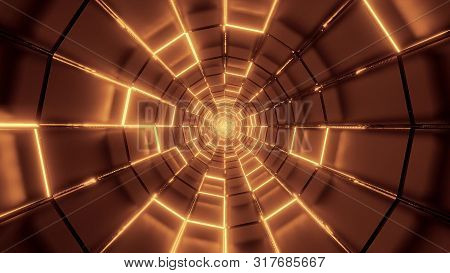 Abstract Glowing Golden Gold Wireframe Background Walpaper 3d Rendering