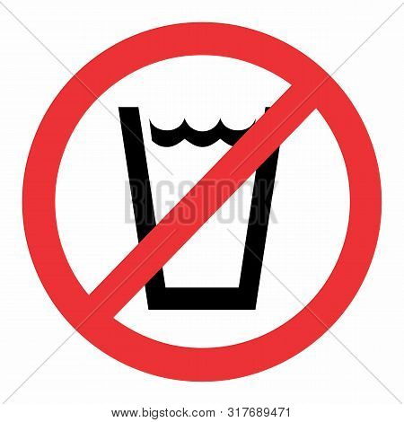Non-potable Water Colorful Icon Isolated On White Background