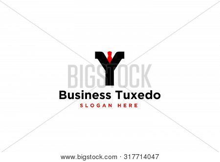 Tie, Tuxedo Logo Inspiration Isolated On White Background