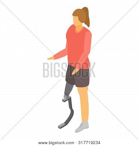 Artificial Leg Limbs Icon. Isometric Of Artificial Leg Limbs Vector Icon For Web Design Isolated On 