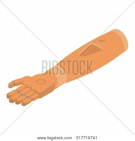 Strong Prosthetic Hand Icon. Isometric Of Strong Prosthetic Hand Vector Icon For Web Design Isolated