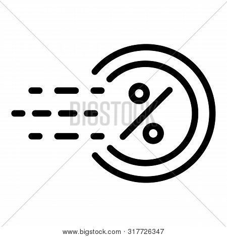Percent Rate Is Fixed Icon. Outline Percent Rate Is Fixed Vector Icon For Web Design Isolated On Whi