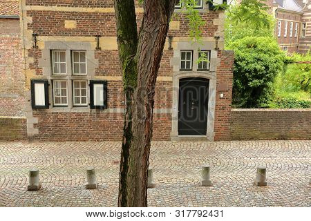 Typical Architecture Of A 17th Century House Built Over De Jeker River, Limbourg, Maastricht, Nether