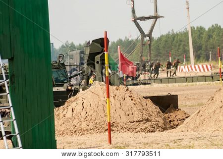 Tyumen, Russia - August 11, 2019: International Army Games. Safe Route Contest. Passage Making By Im