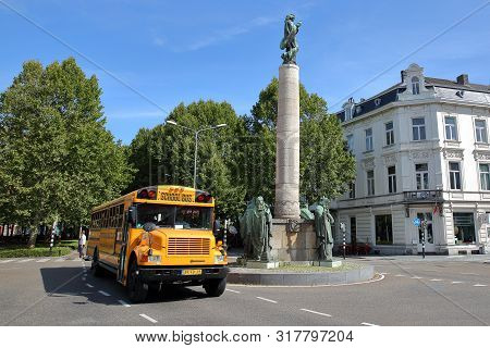 Maastricht, Netherlands - August 04, 2019: The Mariamonument (located In Wyck Neighborhood) Depicts 