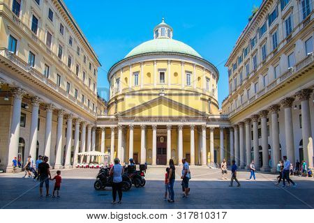 Milan, Italy - July, 29, 2019: Catholic cathidral in Milan, Italy