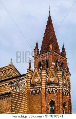 Arka Petrarka, Italy - July, 14, 2019: Catholic cathidral in Arka Petrarka, Italy