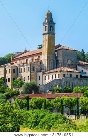 Arka Petrarka, Italy - July, 14, 2019: Catholic cathidral in Arka Petrarka, Italy
