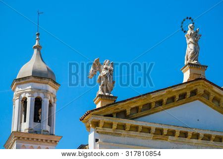 Arka Petrarka, Italy - July, 14, 2019: Catholic cathidral in Arka Petrarka, Italy