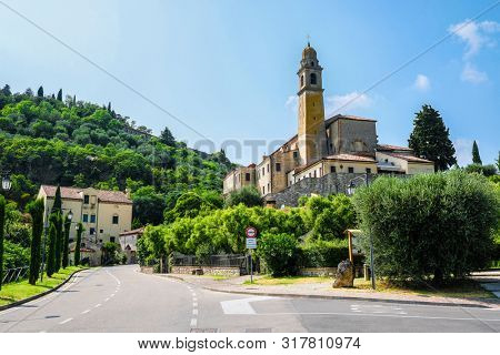 Arka Petrarka, Italy - July, 14, 2019: Catholic cathidral in Arka Petrarka, Italy