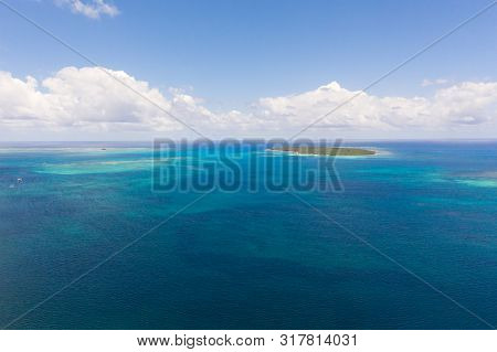 Bucas Grande Island, Philippines. Beautiful Lagoons With Atolls And Islands, View From Above. Seasca