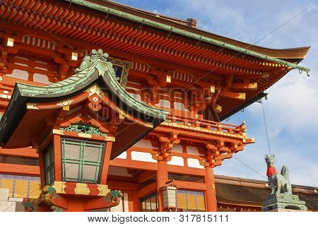 Historical Landmark Fushimi Inari Shrine In Kyoto, Japan