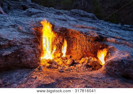 Burning Fire On The Mountain Chimera Or Yanartash