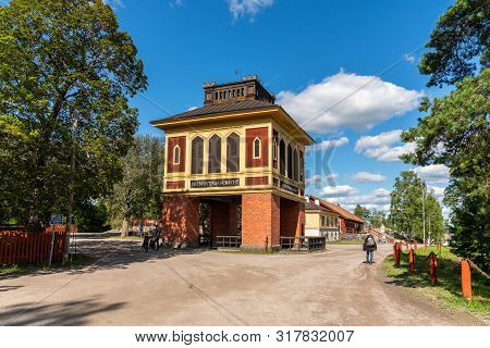 Sala, Sweden - July 24, 2019: Rural Outdoor View Of The Historic And Famous Queen Christinas Shaft B