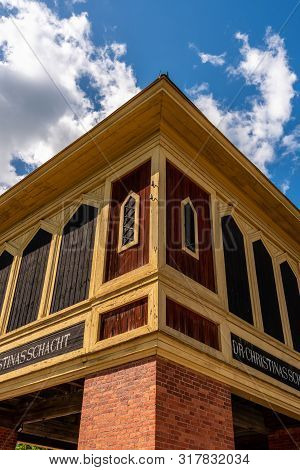Sala, Sweden - July 24, 2019: Outdoor View, Closeup Of The Historic And Famous Queen Christinas Shaf