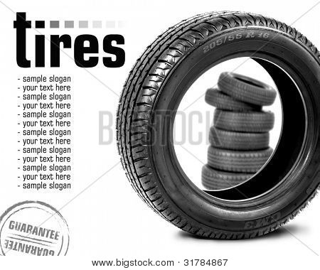 Tyre and pyramid of tires